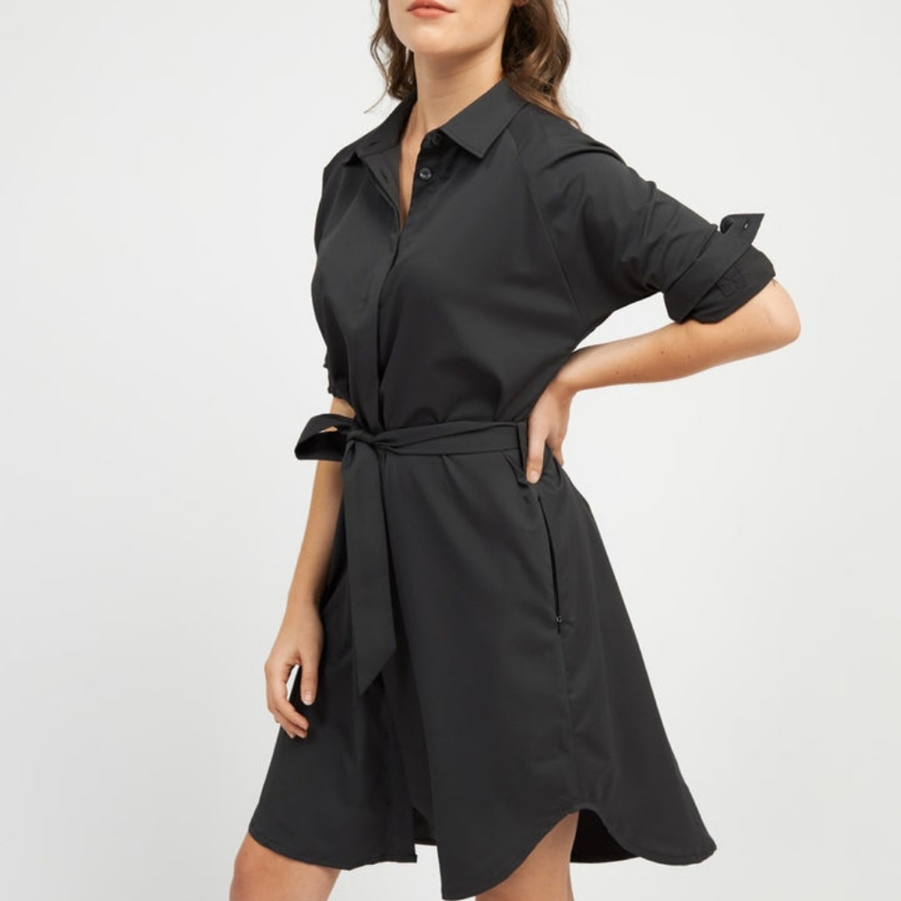 Kosan Nanterre Shirt Dress Medium, Onyx/Dark grey color